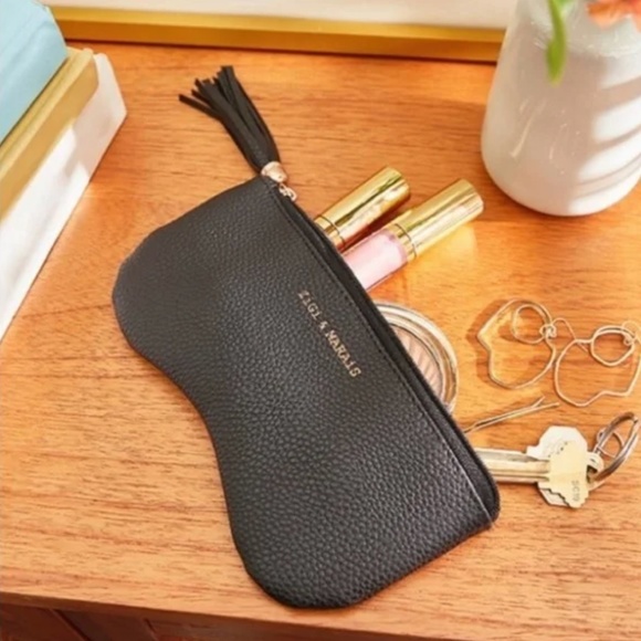 NWT Zigi & Marais Colorblock Pocket Pebble Faux Leather Pouch - Picture 1 of 5